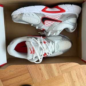 Nike Kids White and Silver Sneakers